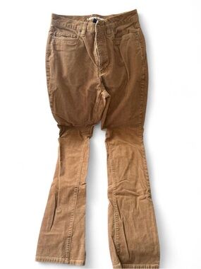 Womens Lands' End Brown Corduroy Flare Pants Sz 6 Tall